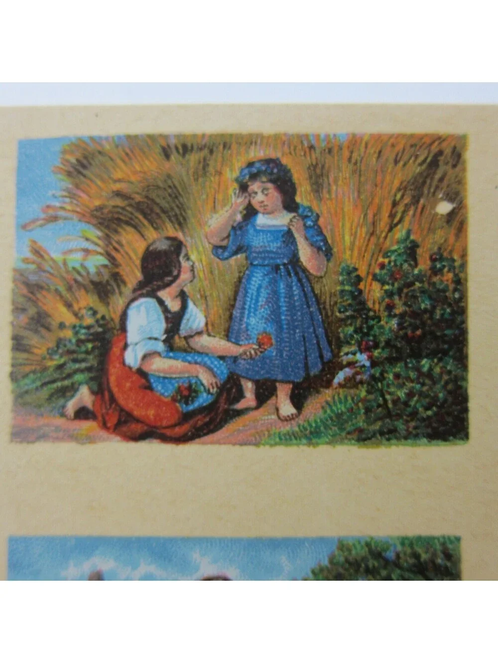 Antique Lithograph Print Samples Lot Mini Landscapes Towns Villages People RARE